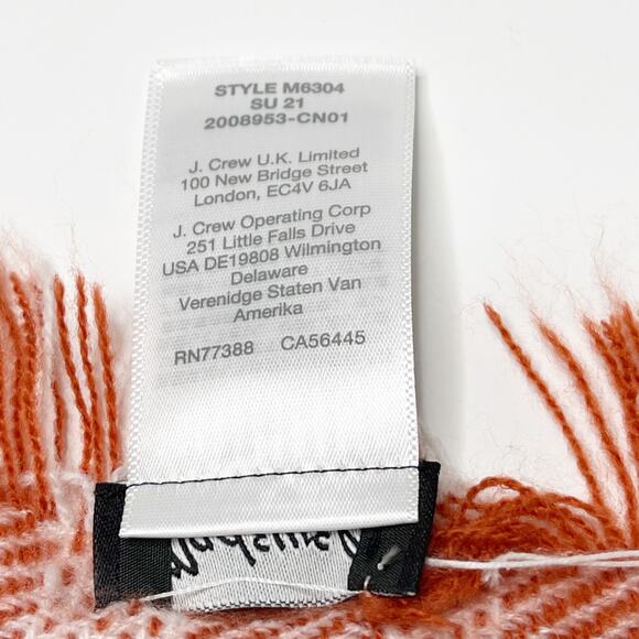 Madewell Blanket Scarf Plaid Rust NWOT - Picture 4 of 6